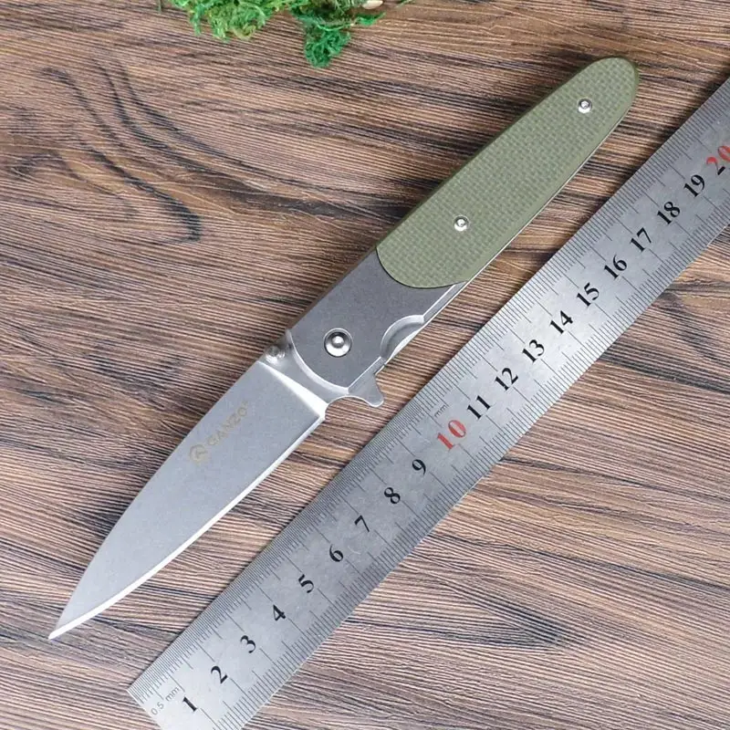 58-60HRC Ganzo G743-2 440C G10 или деревянная ручка складной нож инструмент для выживания кемпинга охотничий карманный нож тактический edc Открытый инструмент - Цвет: Зеленый