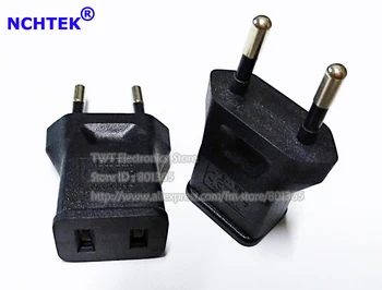 

NCHTEK European 2Pin Male Plug to USA Nema 1-15R Female Socket Power Plug Adapter/Free shipping/10PCS