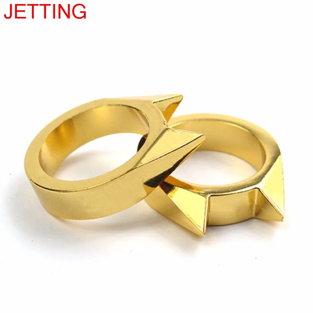 JETTING Silver Gold Black Color Women Men Safety Survival Ring Tool EDC Self Defence Stainless