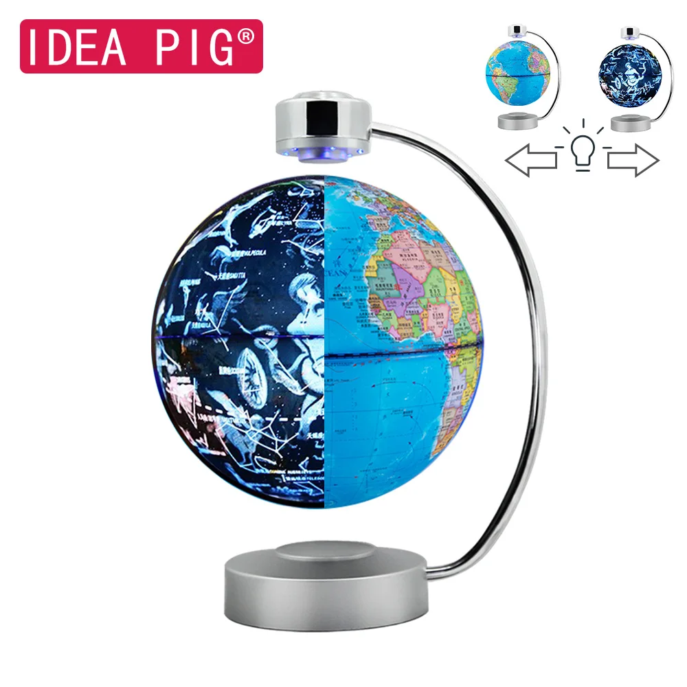 

8 Inch 88 Constellations Magnetic Levitation Geography Globe Floating World Map Kids Learning Toys Home Decoration Accessories