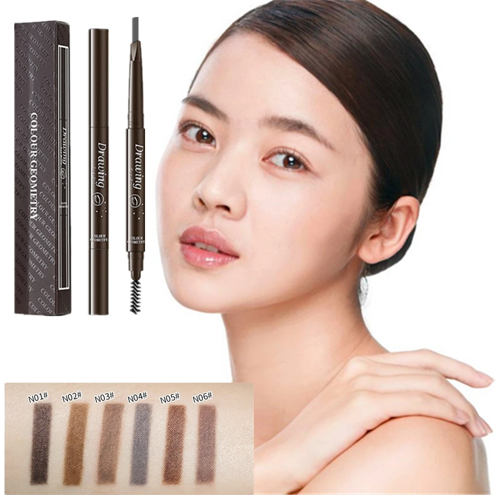 

Best selling 2019 Eye Brow Pencil for Brows Tint Cosmetics Double Heads Easy to Wear Classic 6 Colors