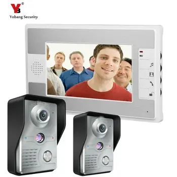 

Yobang Security freeship Video Door Phone Intercom Touchscreen 7"Color Video Door Bell Video Intercom Phone door bell interfone