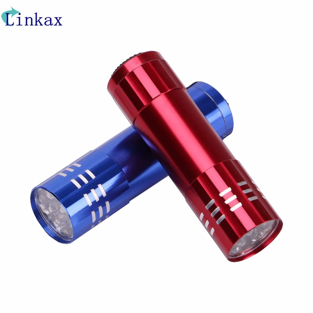 3 Mode Mini LED Flashlight 9 LED Small Hand Torch Flashlights For