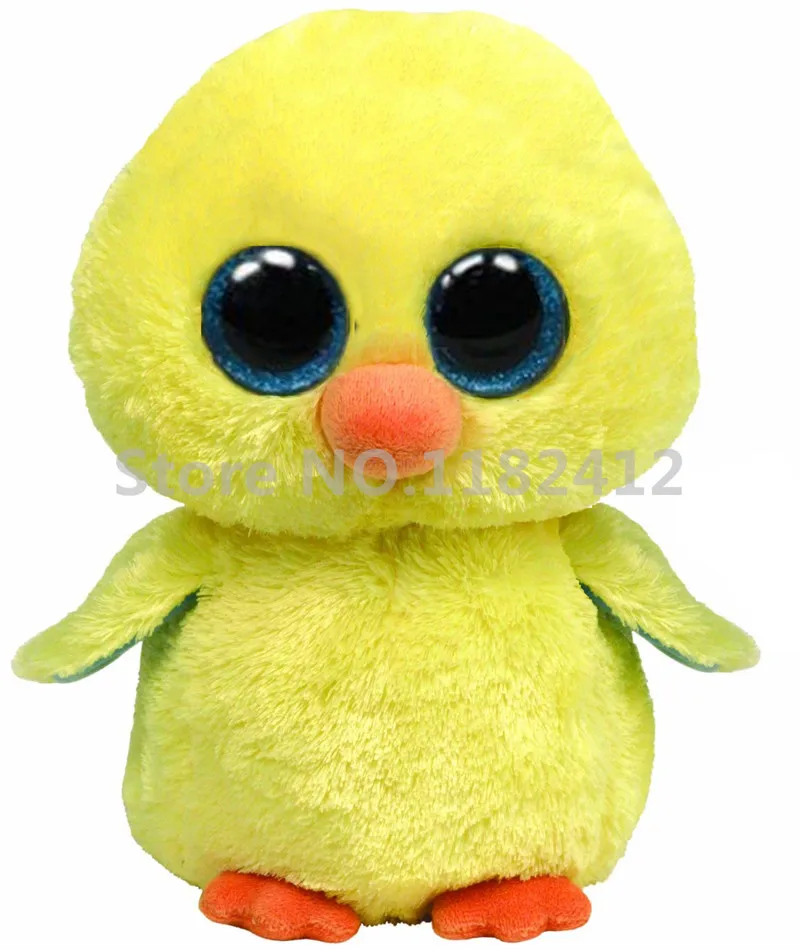 Goldie le poussin mignon peluches avec paillettes grands yeux 6 ''15 cm