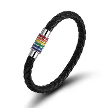 Горячая распродажа Акция Скрытая-безопасность-застежка из нержавеющей стали животное Повседневная/Спортивная Мода Гей Прайд браслеты и мужчины и женщины