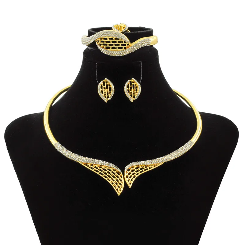 

2018 Dubai Gold Luxury Jewelry Accessories Brand Bride Italian Wedding Jewelry Design Women Fashion African Beads Jewelry Sets