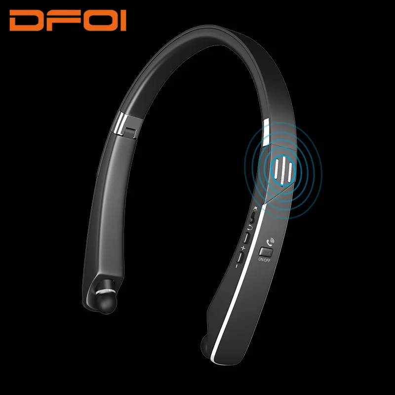 

DFOI wireless headphone speaker bluetooth speaker eaphone bluetooth headphones retractable earbuds foldable with mic for iphone
