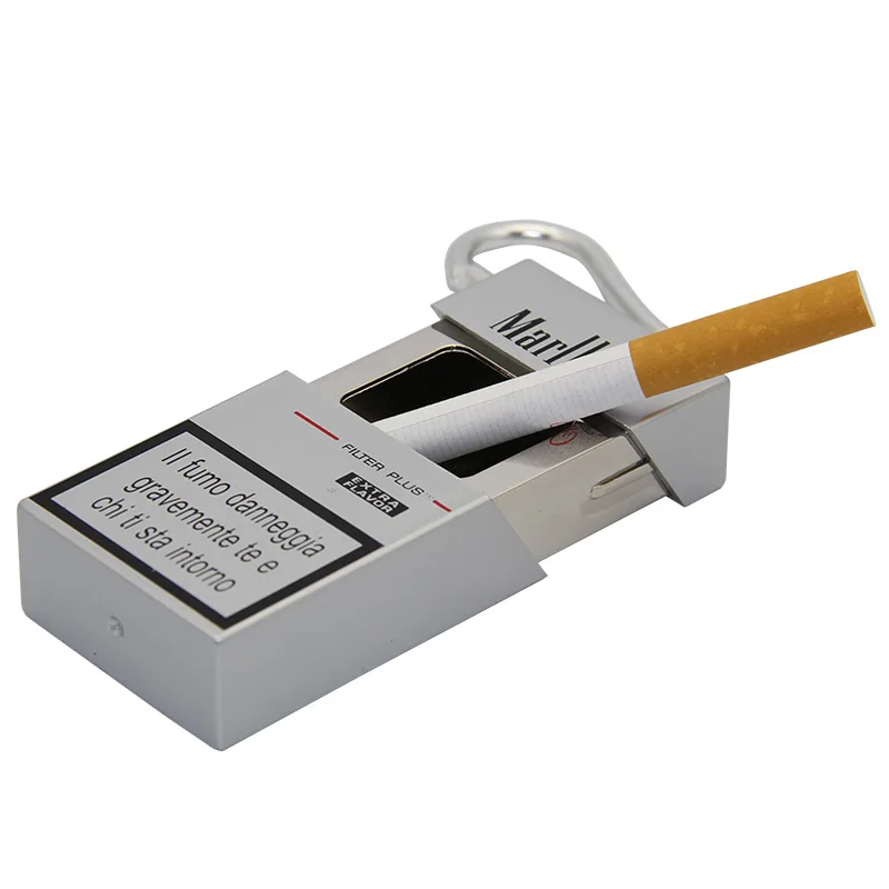 Portable creative Ashtray outdoor Mobile Ashtray With lid Keychain Pocket auto aschenbecher Mini Cigarette Metal Bottle Storage - Цвет: A