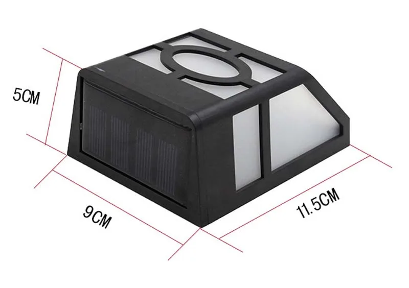 Solares à Prova Lâmpadas de Luz Iluminação do Jardim ao ar Latern Água Levou Parede Livre Quintal Caminho Cerca Lâmpada Luz Quente 4 Pcs d' 12 Do Jardim Ao Ar Livre Quintal Caminho
