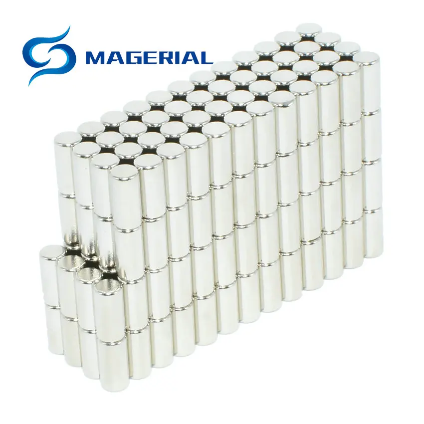 US $154.68 Diametrically NdFeB Magnet Rod Diameter 3x6 Mm DIY 3D Printed Settlers CenterLess Grinding 3500GS Surface Field Silver Metal