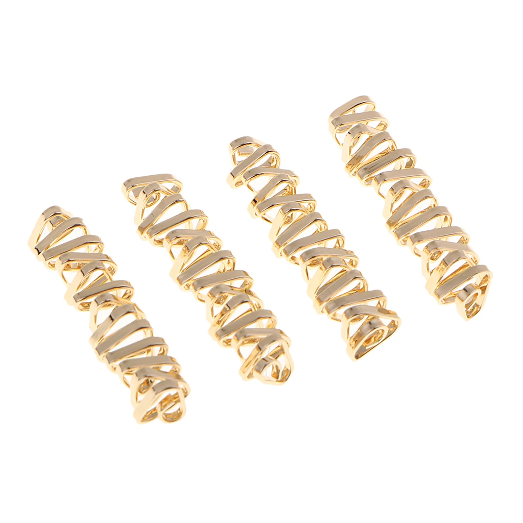 4 Pieces Golden Tone Sprial Hollow Charms Pendant for Necklace Bracelet DIY Jewelry Making Accessories 1.22 x 0.28 inch