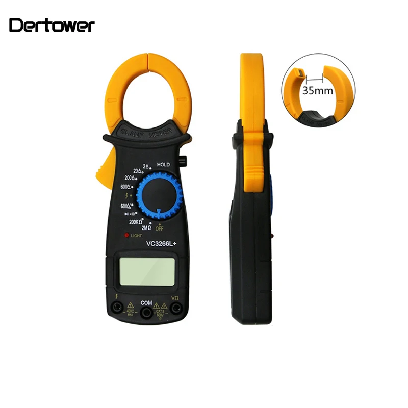 

VC3266L LCD Digital Clamp Multimeter AC DC Volt Voltage Amp Ohm Electronic Tester Meter Live Wire Identification