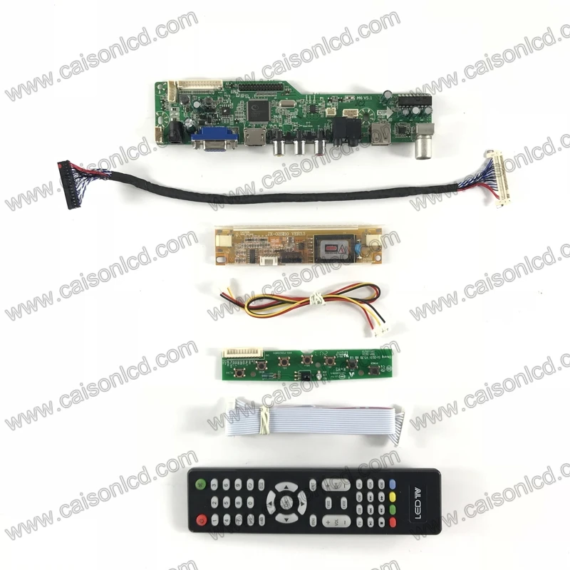 

M6-V5.1 LCD TV controller board support VGA AUDIO AV USB TV for 20 inch 1600x900 lcd panel 2-lamp LTM200KT03 M200RW01 V0 V1