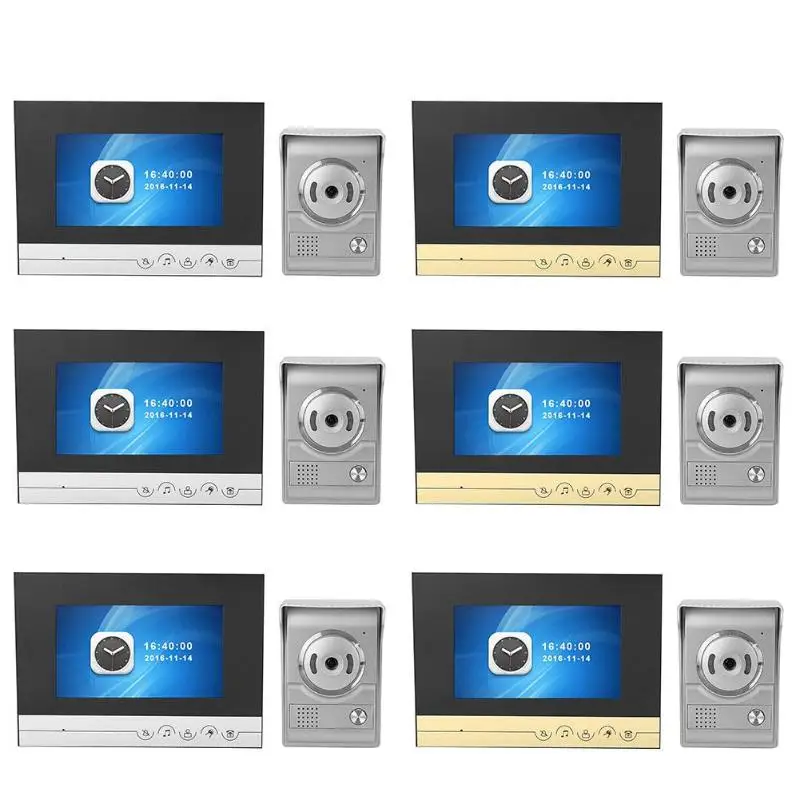 

Smart TFT LCD Wired Door Phone Visual Video Doorbell Intercom Speakerphone