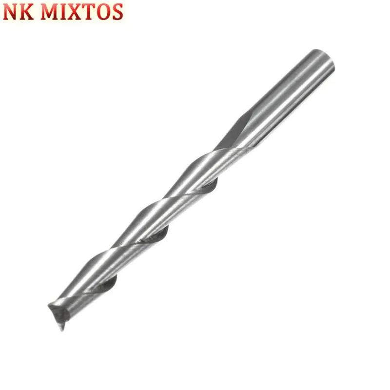 NK MIXTOS 1 шт. 1/8 'Ɖ 175 мм Карбид CNC двойные две флейты спиральные биты Концевая