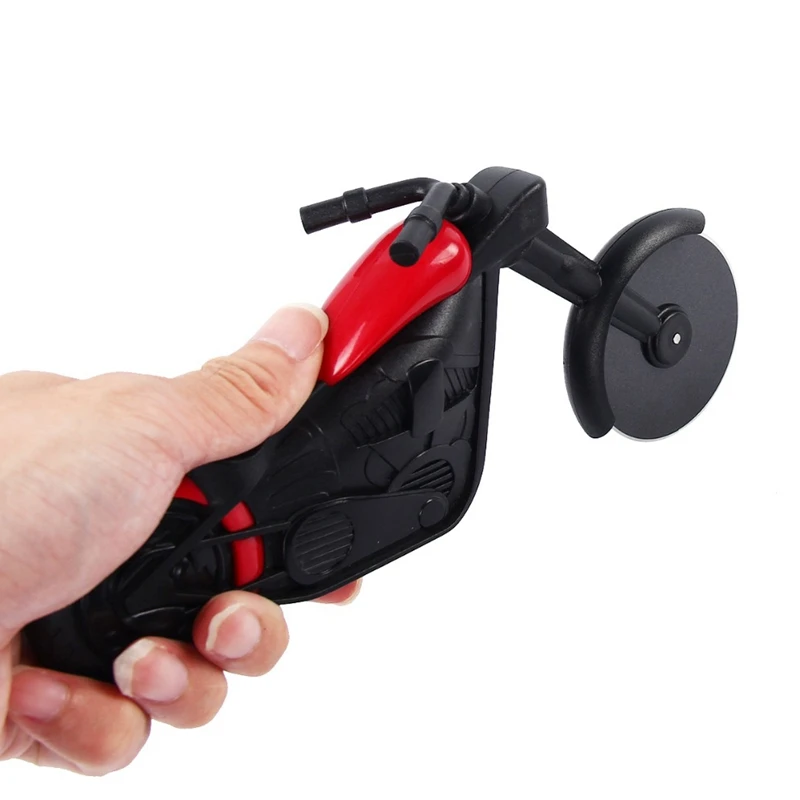 FHEAL Motorcycle Pizza Cutter Stainless Steel Pizza Wheel Cutter Knife Bicycle Bike Roller Pizza Chopper Slicer Peel Knives