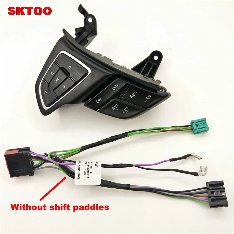 SKTOO для Ford Focus MK3- Kuga круиз-контроль переключатель многофункциональное рулевое колесо Кнопка Bluetooth аудио кнопка - Цвет: Without LIM