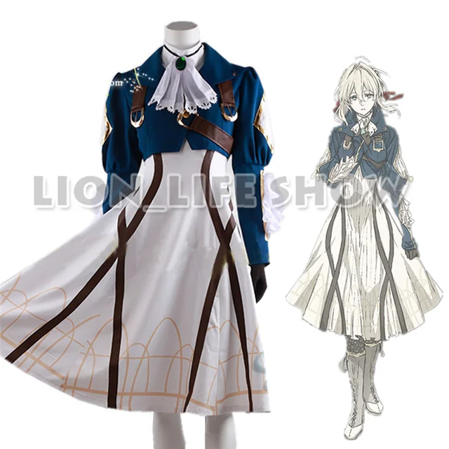 Violet Evergarden Tanpa Lengan Busur Gaun Crop Jacket 