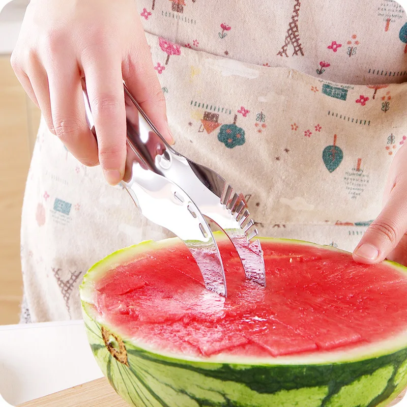 Limited-time discount Stainless Steel Watermelon Slicer Cutter Knife Corer Fruit Vegetable Tools Kitchen Gadgets 1pc chef knives