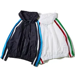 Youthcodes полосатая куртка итальянский флаг Германии вентилятор ветровка 2018 русский Париж бренд ветрозащитный тонкий солнцезащитный крем