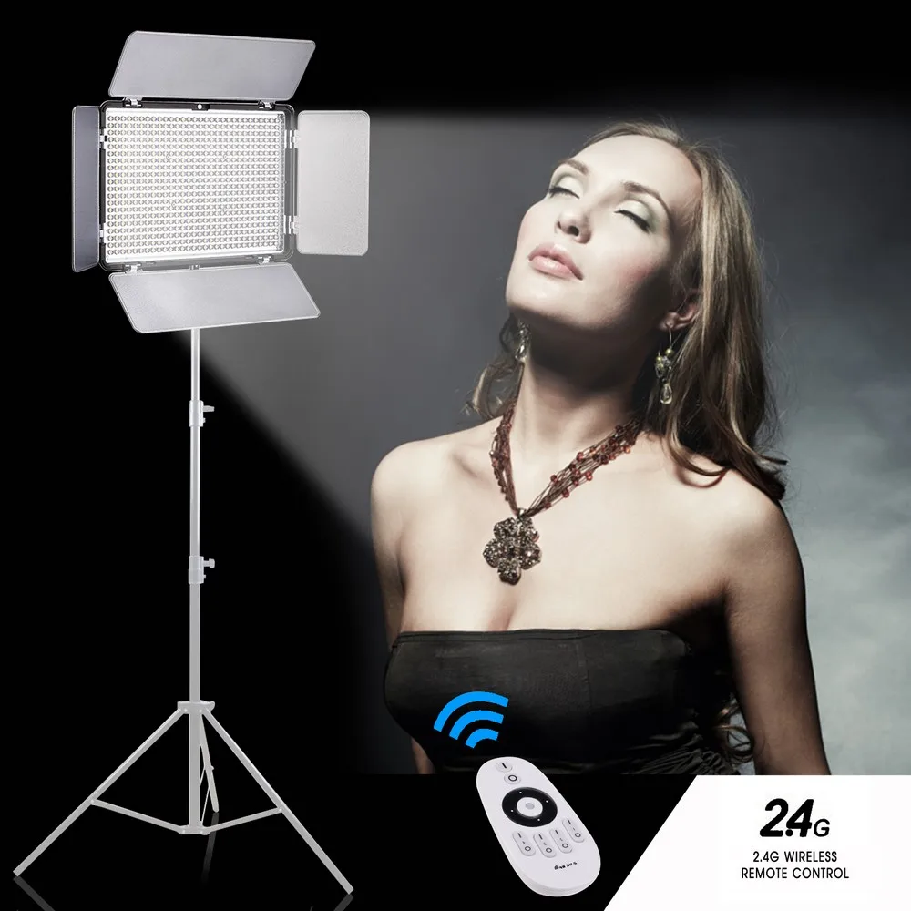 

Travor 600pcs Bi-Color Led Video Light 3200K~5500K with 2.4G for Most Model of Canon Nikon Sony DSLR Camera and Camcorder