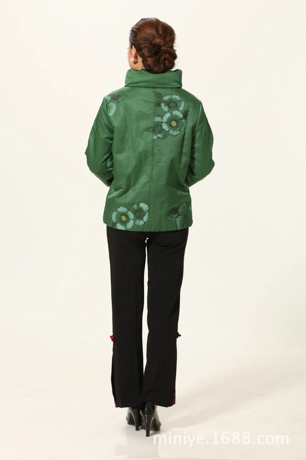 Китайский традиционный костюм Для женщин Лен зимняя куртка пальто Размеры: M-3XL