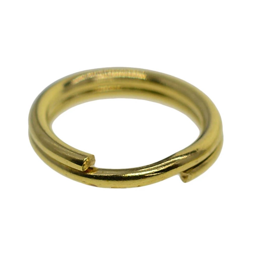 50 pcs 10 mm Split Rings Solide Brass Round Keychain Split Key Rings Loop Findings DIY Jewelry Findings