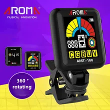 Aroma AMT-100 2 in1 Guitar Tuner Electronic Metronome with Built-in Battery USB Cable for Ukulele voilin music Instrument