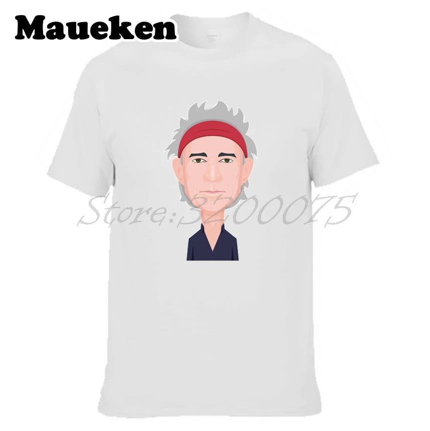 Harga Pria Yang Manusia Riff Keef Keith Richards T shirt Pakaian T Shirt pria tshirt untuk penggemar hadiah o neck tee W17121106