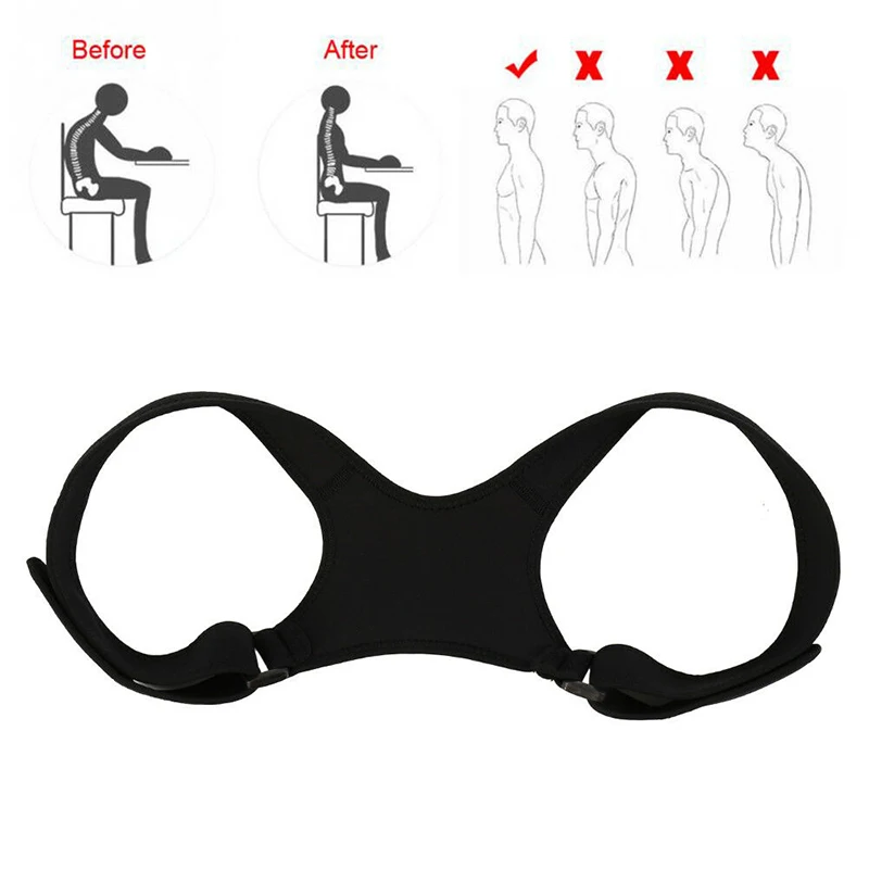 

Unisex Men/women Adjustable Back Straighten Belt Posture Corrector Shoulder Neck Brace Support
