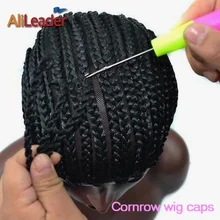 Alileader, новинка, вязанный крючком парик, шапки, закрывающие парик, сеть для плетения, прямые шапки, женские парики, инструменты для изготовления, Strenching 52-66 см, черный