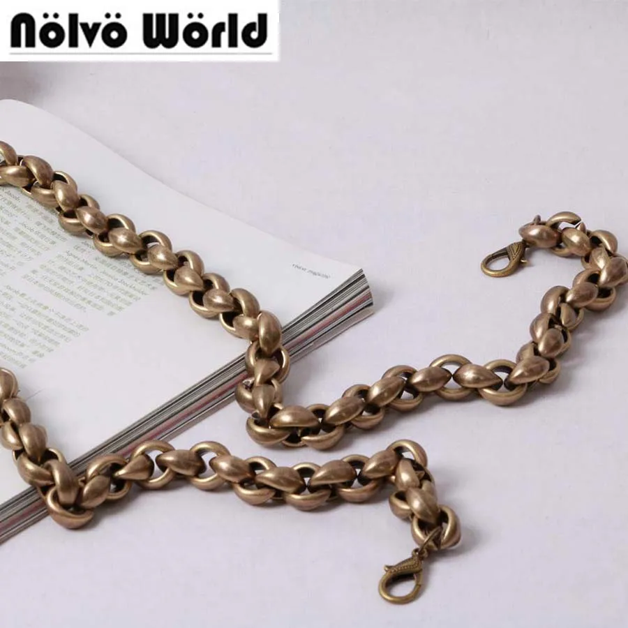

1 piece 60cm 120cm Vintage Bronze Color Resin Chain Strap Never Fade alca bolsa obag handle women acrylic box clutch bags strap