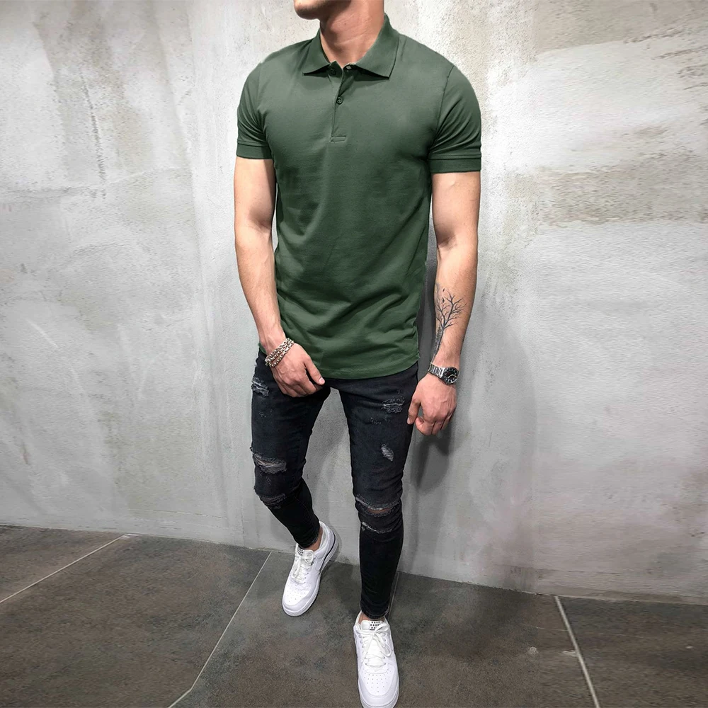 

Breathable Men's Shirts Top With Crew Neck Summer Short Sleeves Shirt For Fashion Solid Men Shirt Male's Clothing New D40
