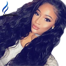Alicrown Glueless Full Lace Human Hair Wigs With Baby Hair Remy Brazilian Hair Lace Wigs For Black Women Bleached Knots