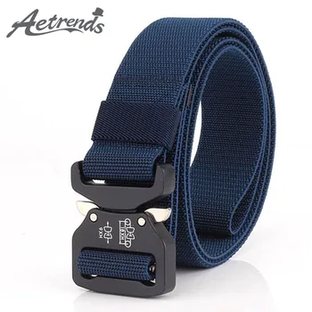 

[AETRENDS] 5 Solid Colors Waist Belts Tactical Military Nylon Belt Men Army Belt Training Hunting Accessories D-0025
