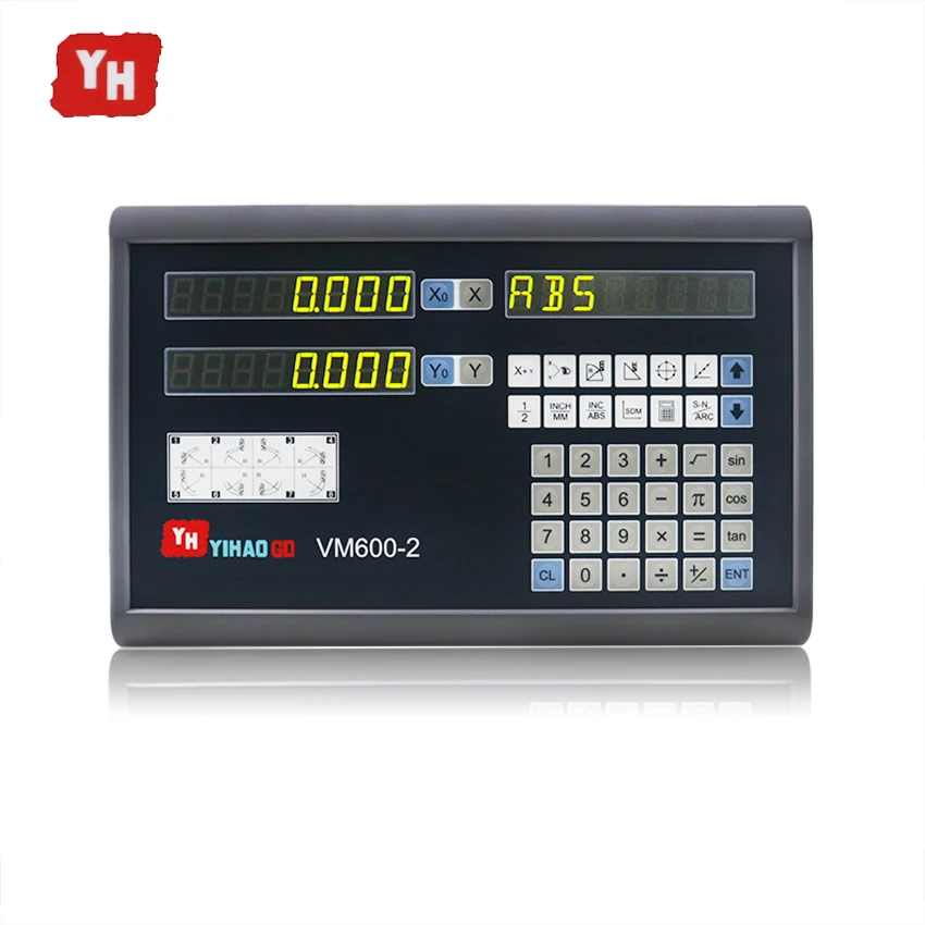 

A two Axis screen with mounting arm New VM600-2(2019) digital readout set/kit Milling and Lathe 2 axis dro set