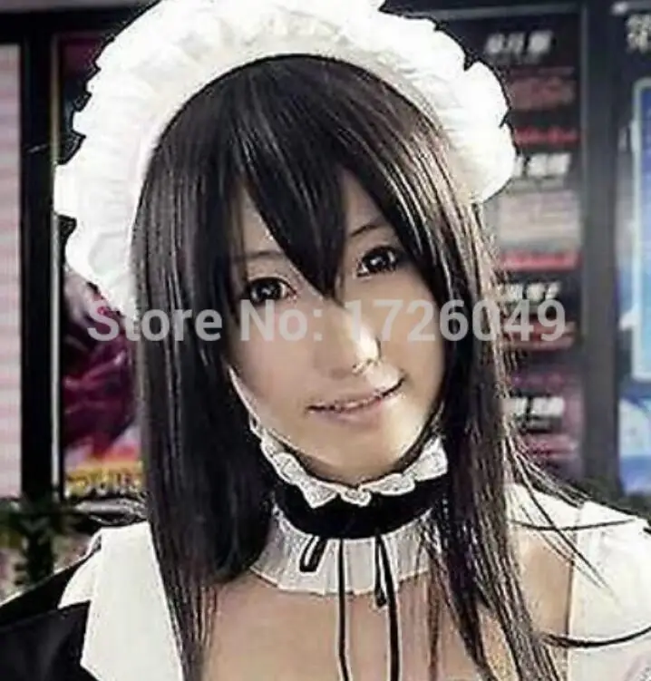 Парик Kaichou wa Maid-Sama Ayuzawa Misaki 60 см длинные прямые черные косплей парик