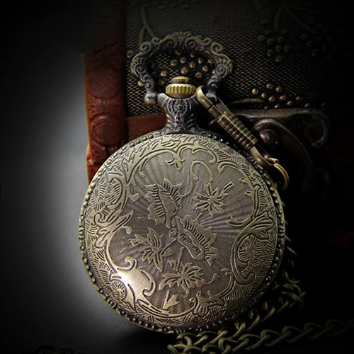 Винтажный Мужской папа кварцевые карманные часы ожерелье подвеска цепь подарок на день отца