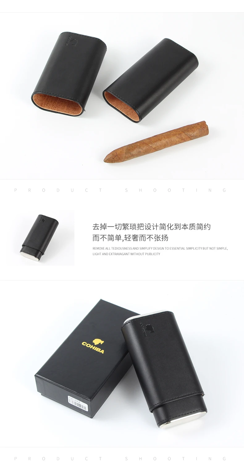COHIBA футляр для коробки хранения сигарет кожаная коробка для сигар аксессуары кедровое дерево с подарочной коробкой