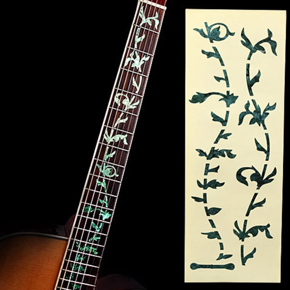 1Pc Fretboard Sticker Guitar Bass Sticker Green Color Tree of Life