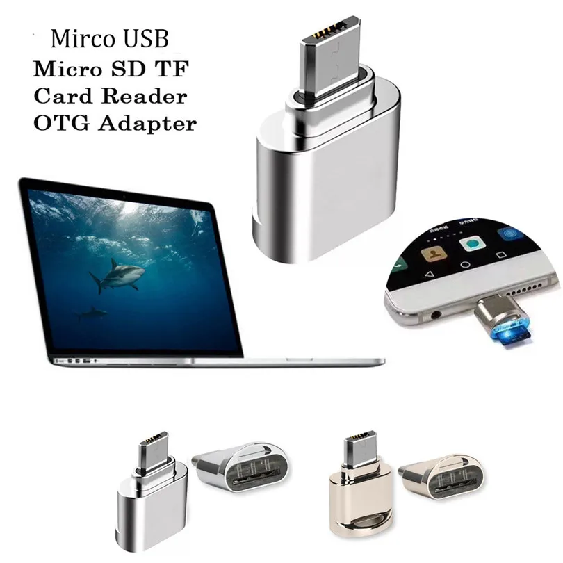 Сплав USB 3,1 Mirco USB Micro SD TF кард-ридер OTG адаптер для телефонов Android A30