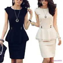 2017 Brand Summer Dress Women Black Robe Sexy Bodycon Mini Office Dresses Vestidos work dress