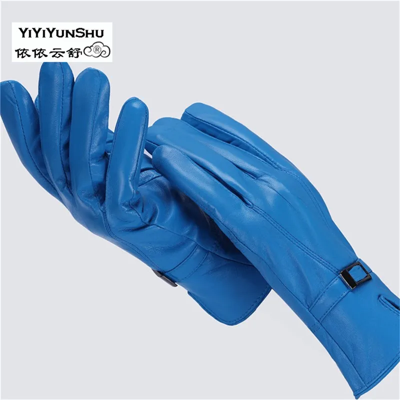 

YIYIYUNSHU 100% Genuine Leather Sheepskin Gloves for women winter autumn warm wool fur Gloves real fur natural fur Gloves Female