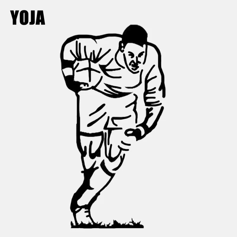 

YOJA 32.4CM*62CM Coolest Rugby Sport Personalized PVC Wall Sticker W2-093