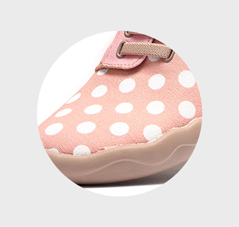 UIN/модные мягкие парусиновые туфли на плоской подошве с рисунком; женские дышащие Лоферы без шнуровки; уличная прогулочная обувь с круглым носком; цвет розовый