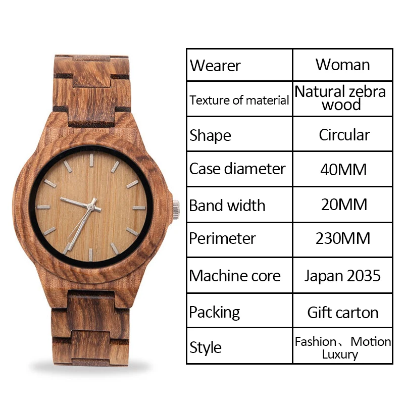 2019 mulheres relógios Houten horloge Watch Estilos