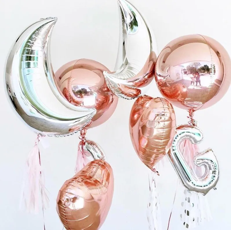 

Rose Gold Heart Foil Balloons Air Wedding Decoration Helium Balloon Happy Birthday Party Decoration Kids Baby Shower
