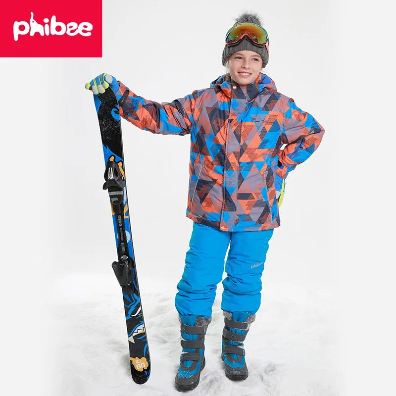 Boys Girls Ski Suits Warm Waterproof Children Skiing Snowboarding