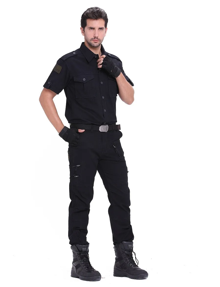 Качественная мужская рубашка в Военном Стиле США с эполетами, с коротким рукавом, хлопок, тактическая Униформа, мужская мода