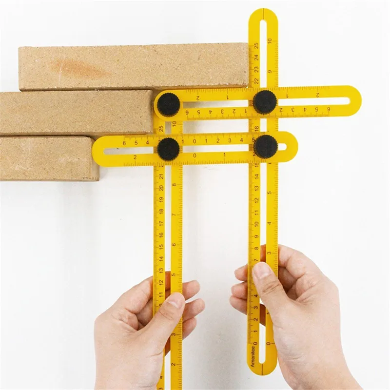 

Multi-function measuring plastic activity four-fold ruler multi-angle ruler four-sided ruler four-foot ruler 4 fold ruler L269